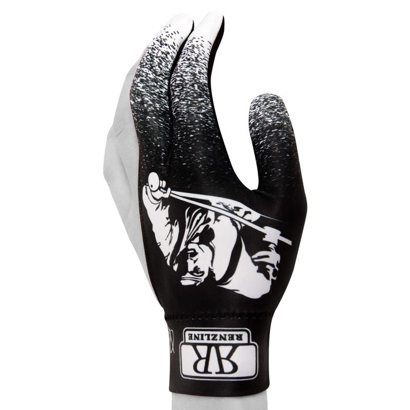 Longoni Renzline Pool CUE Glove Billiard Player - White/Black - for Left Hand - One Size fits All - Image 2